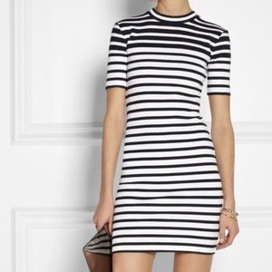 SOLD T by Alexander Wang Blue Striped Bodycon Dress - S